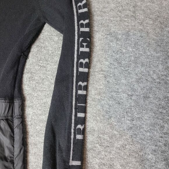 Vintage Burberry Women's Size S Black Knit Blend Long Sleeve Mini Dress Rare - Picture 7 of 16